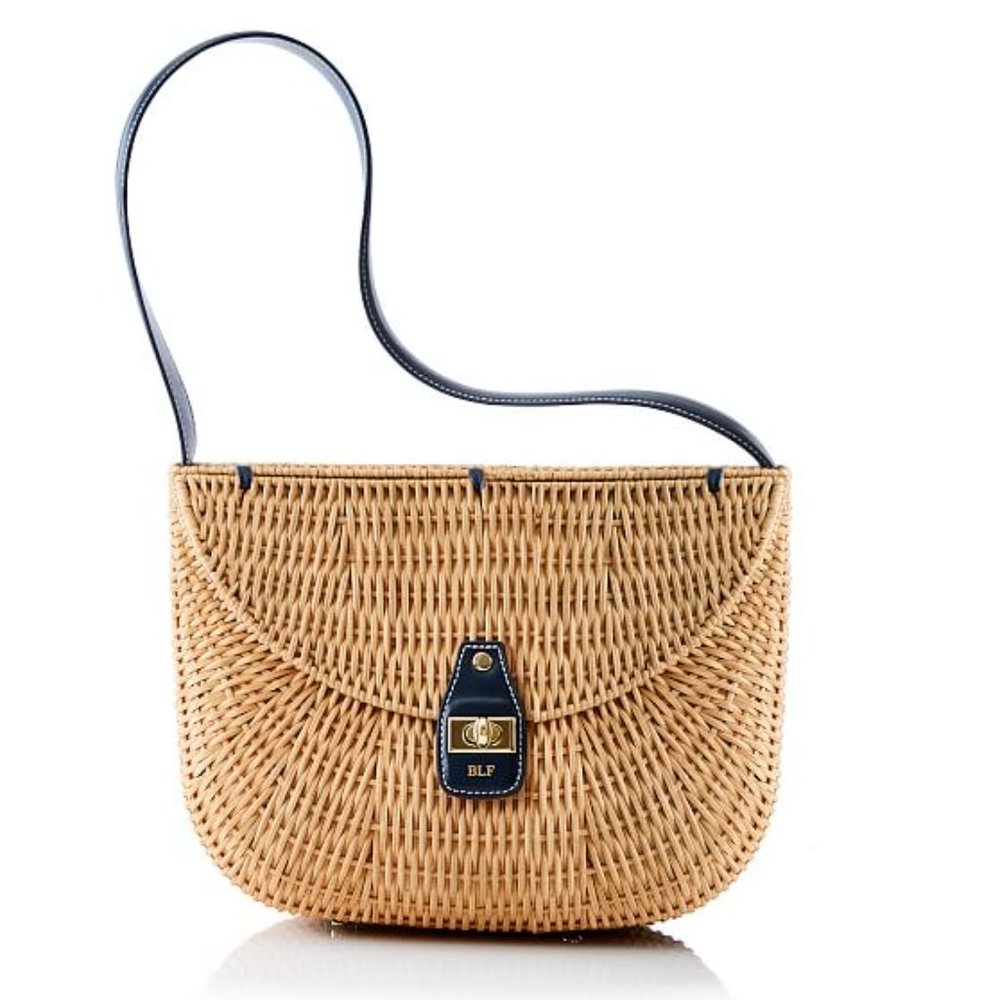 MARK & GRAHAM LARGE WICKER SATCHEL - NWOT